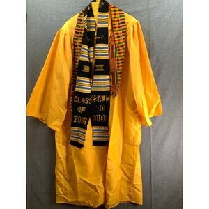 Jostens Yellow Graduation Dresses Unisex Academic Collection Size 5'4"-5'6"